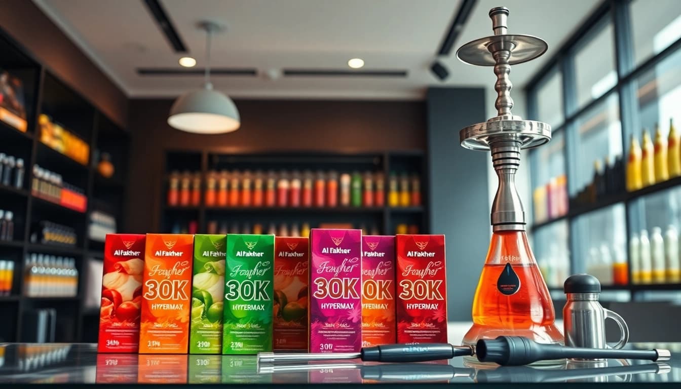Vape Store präsentiert Al Fakher 30K Hypermax in stilvollem Ambiente.