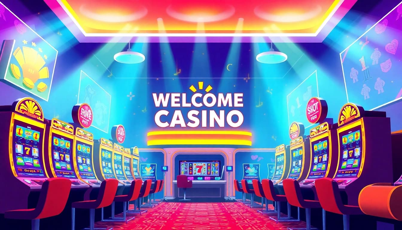 Participate in casino games featuring a casino bonus ohne einzahlung with vibrant slots and colorful lights.