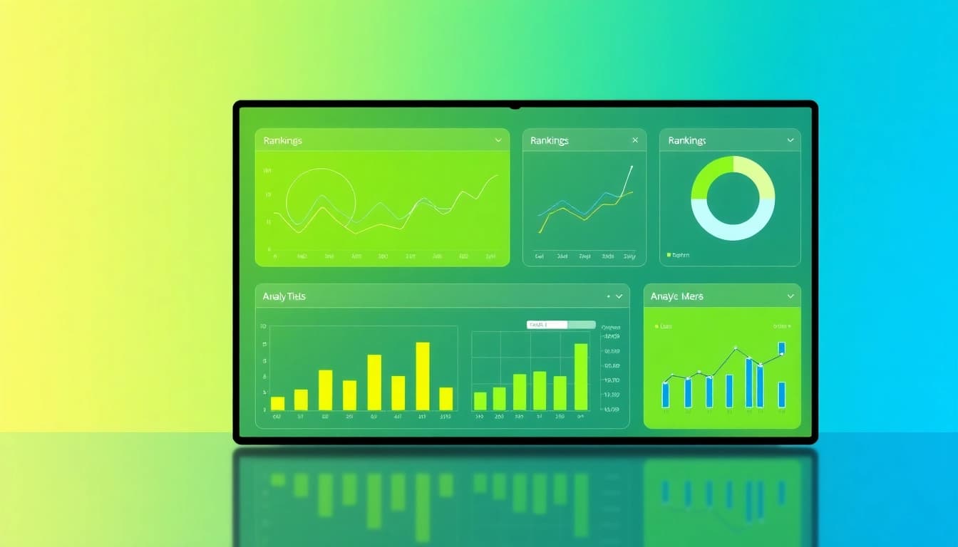 Visualisieren Sie den Web-Rang mit einem modernen Dashboard, das Rankings in Echtzeit darstellt.