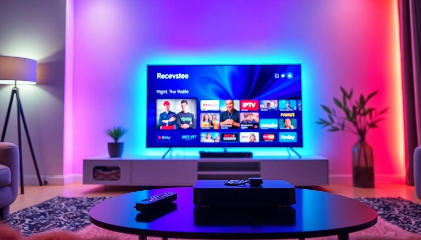 Watch IPTV kaufen easily with a modern streaming device in a cozy living room setup.