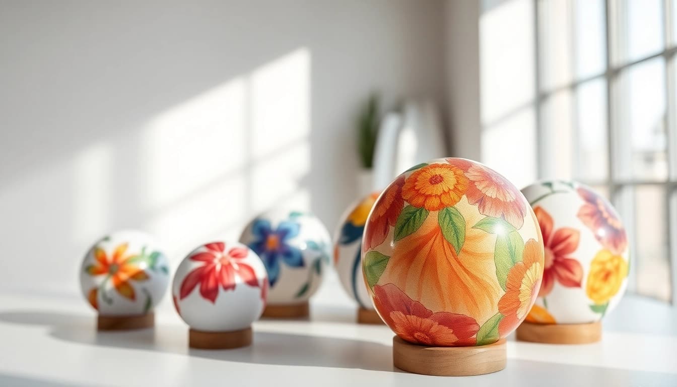 Zeigen Sie individuell bedruckte kleiderbügel mit einzigartigen Designs in einem ansprechenden Geschäftsumfeld.