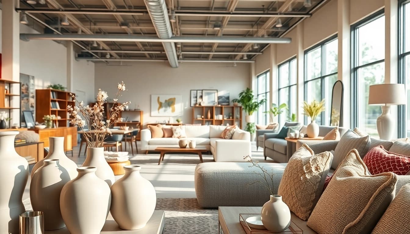 Möbelzubehör Lieferant präsentiert stilvolle Möbelaccessoires in einer modernen Umgebung.
