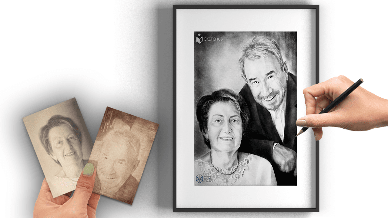 Lass Dir Dein Portrait malen lassen in Farbe bei Families Portrait