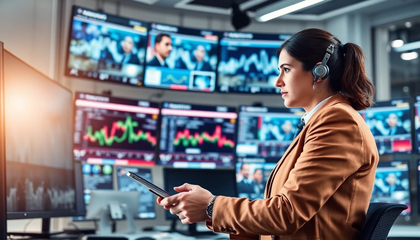 Aktueller Bericht über Technik News in einem modernen Newsroom-Umfeld.