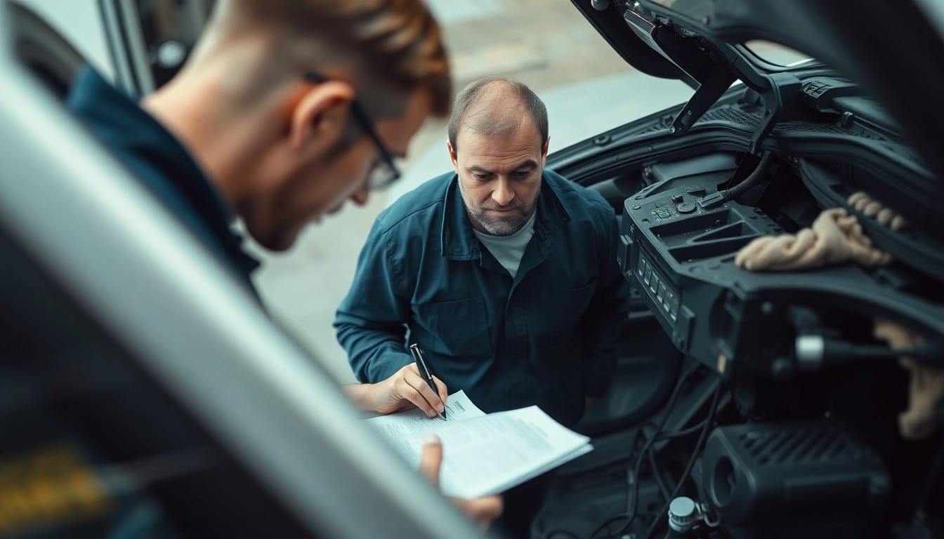 Professional Kfz Gutachter Berlin assessing vehicle damage with expertise and precision.
