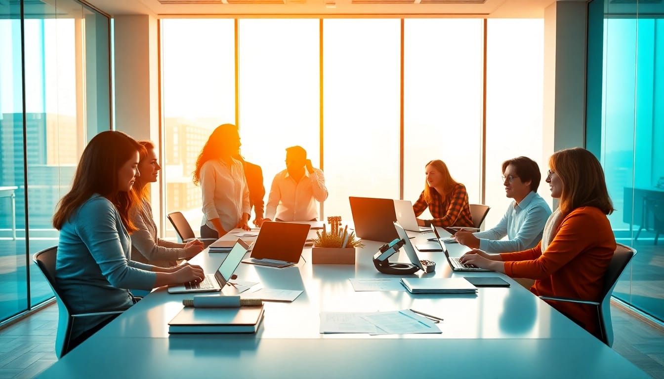 Discover a vibrant marketing team at a werbeagentur pflege brainstorming session.