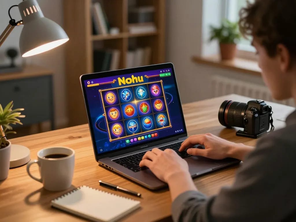 Nohu players strategizing bets while using an online casino app at home