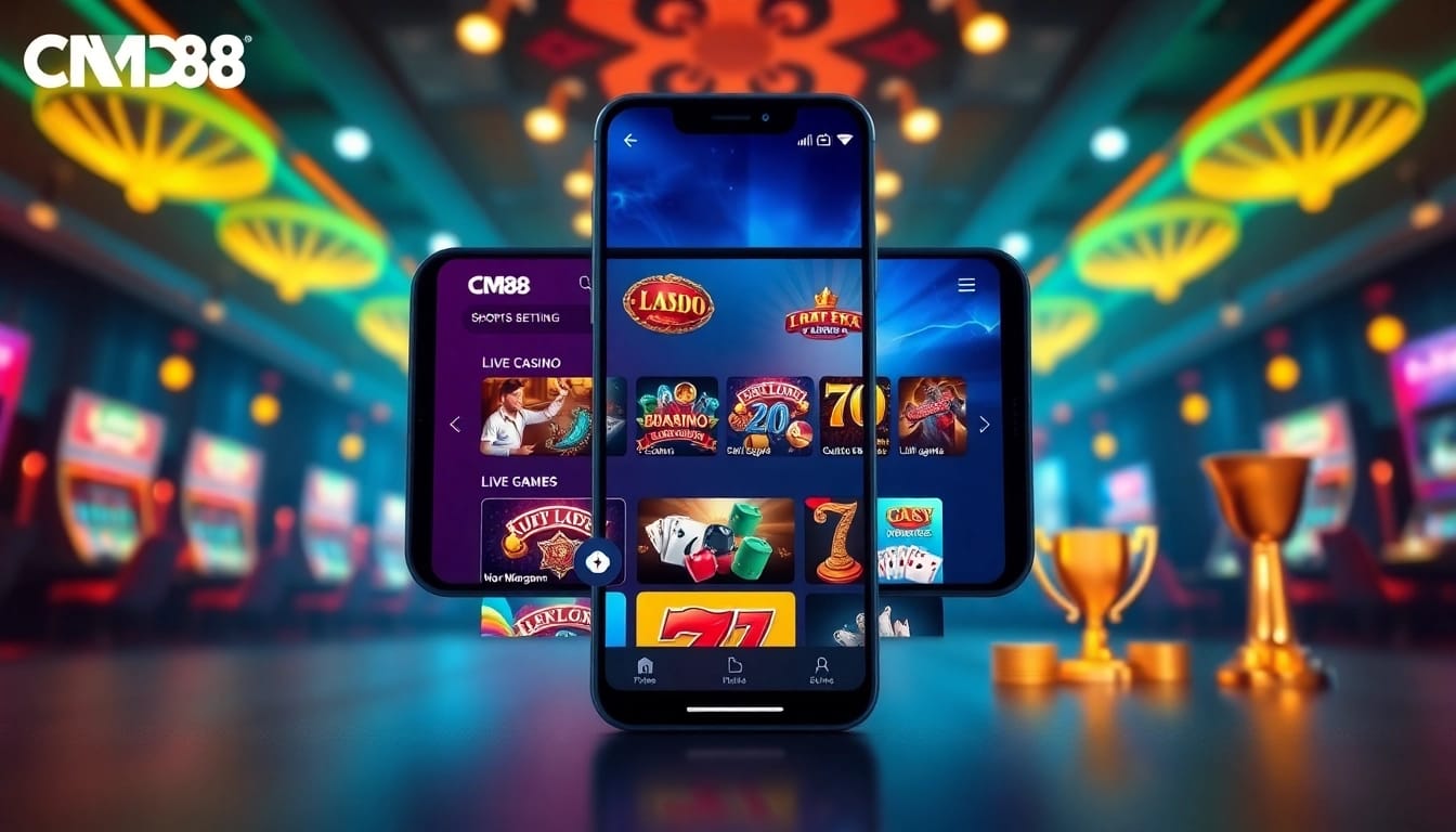 CM88 online gambling platform showcasing exciting games and user-friendly design.