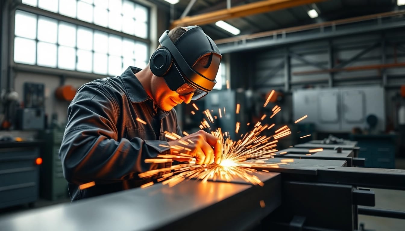 Erleben Sie die Glanzgedrehte Felgen Reparatur München in Aktion mit einem Techniker, der präzise an hochwertigen Felgen arbeitet.