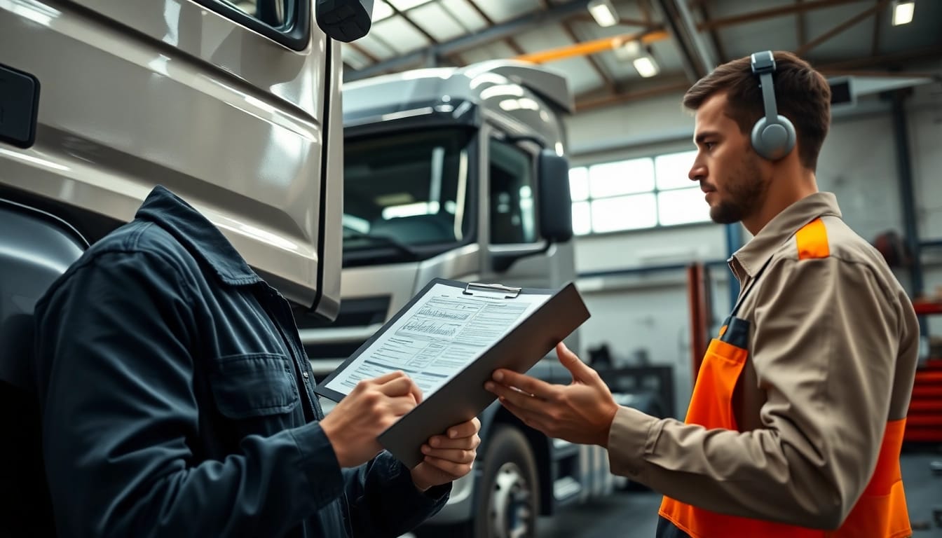 Lkw Gutachten Augsburg durch einen Fachtechniker in einer Werkstatt.