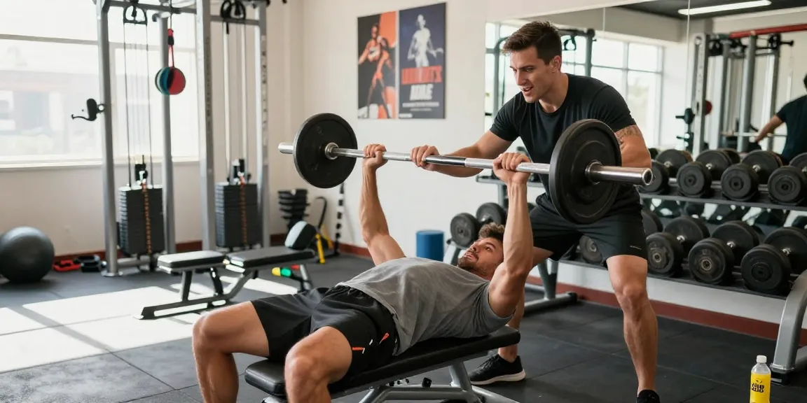 Astera Shop: Fitness-Enthusiast beim Krafttraining im modernen Fitnessstudio.