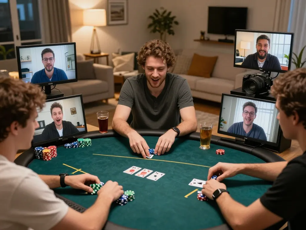 Participants enjoying a competitive QQ88 online poker game, engaged in strategic play.