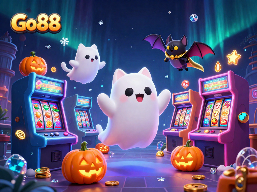 Experience winning chances at Go 88 with ghostly fun in a lively haunted casino scene.