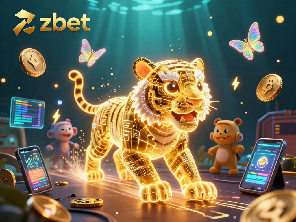 Play games at zbet and enjoy immersive 3D casino experiences with neon creatures and crypto coins.