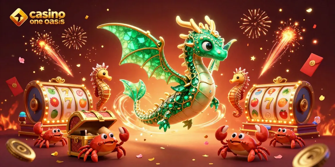 Experience the thrill of casino ohne oasis with vibrant slot reels and festive elements in a magical underwater scene.