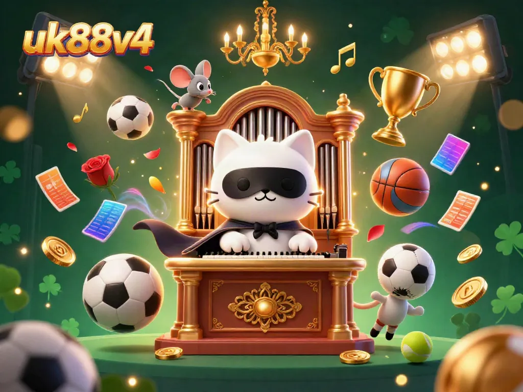 Immerse in the excitement of uk88v4 with a dynamic illustration showcasing casino thrills.