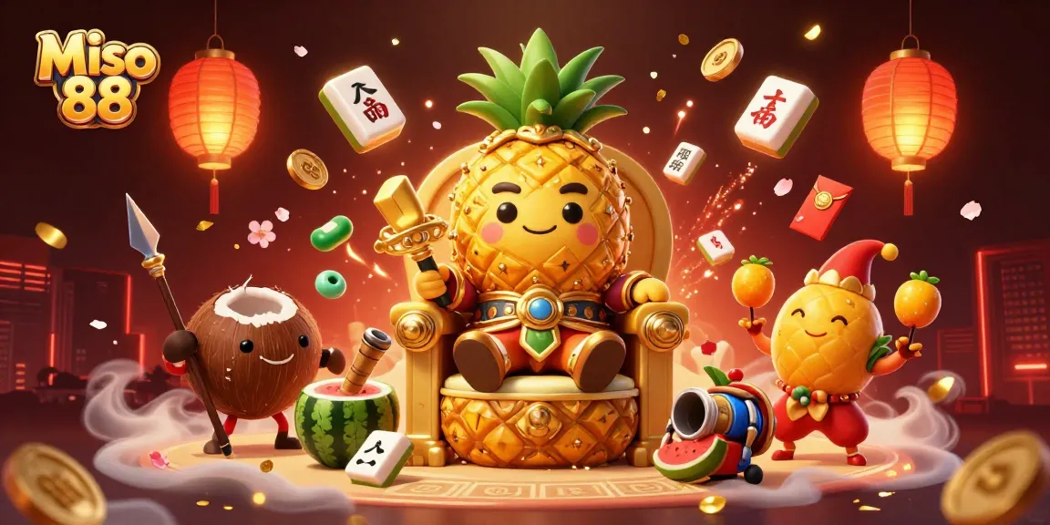 Miso 88 - Experience thrilling gameplay with the golden pineapple king and dynamic casino elements.