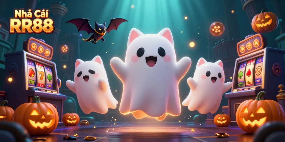 Experience the dynamic world of Nhà Cái RR88 with a magical cat and bat in a vibrant casino.