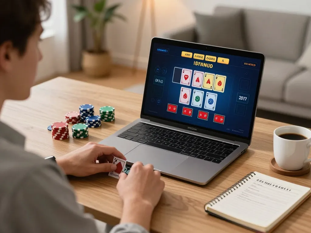 Engaging in online gambling at Nhà Cái RR88 with live dealer blackjack and strategic notes.