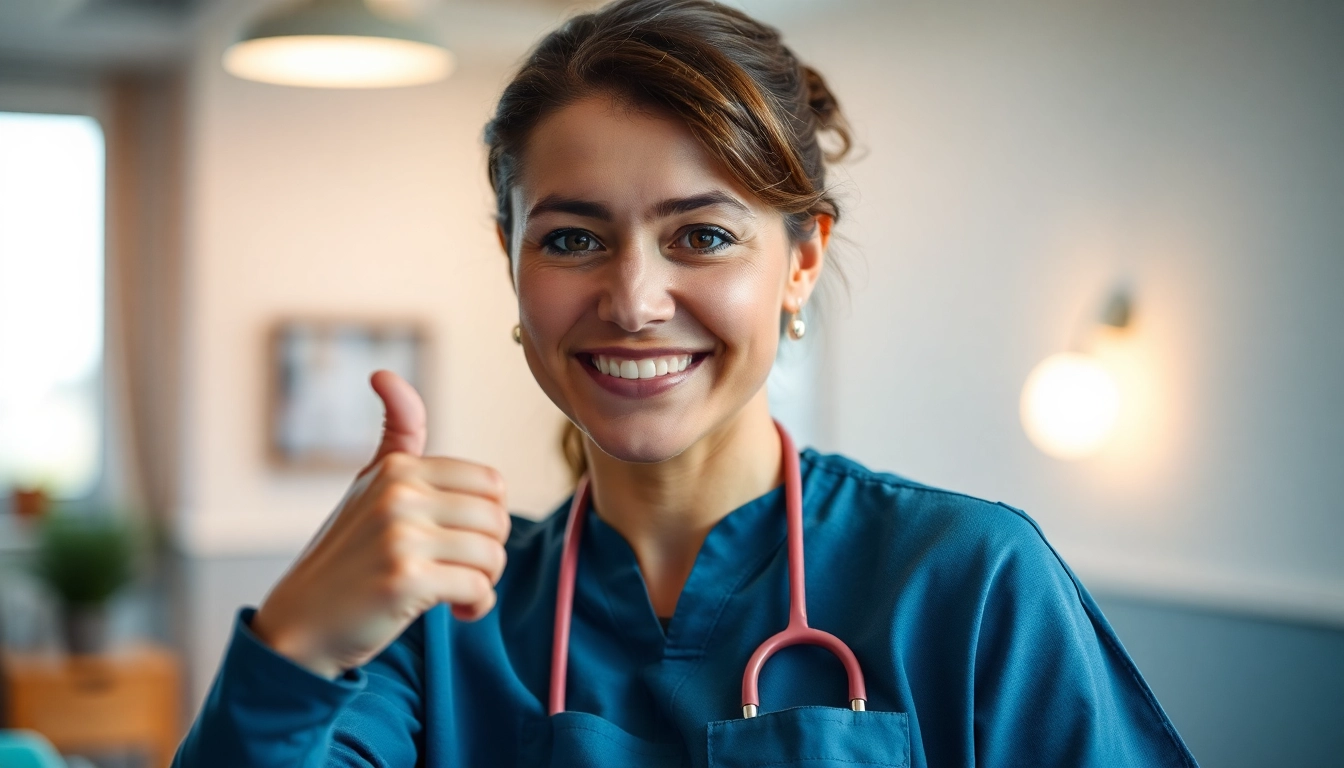 Pflegefachkraft Hameln unterstützt Patienten freundlich und professionell in einem Pflegeheim.