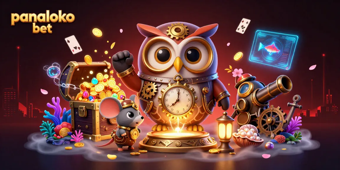 Join the adventure with panaloko bet, where a time-traveler owl and mouse explore exciting gaming elements!