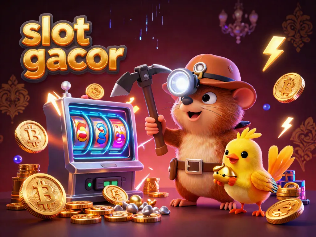 Experience exhilarating slot gacor gameplay with dazzling slot symbols and treasures in a vibrant casino.