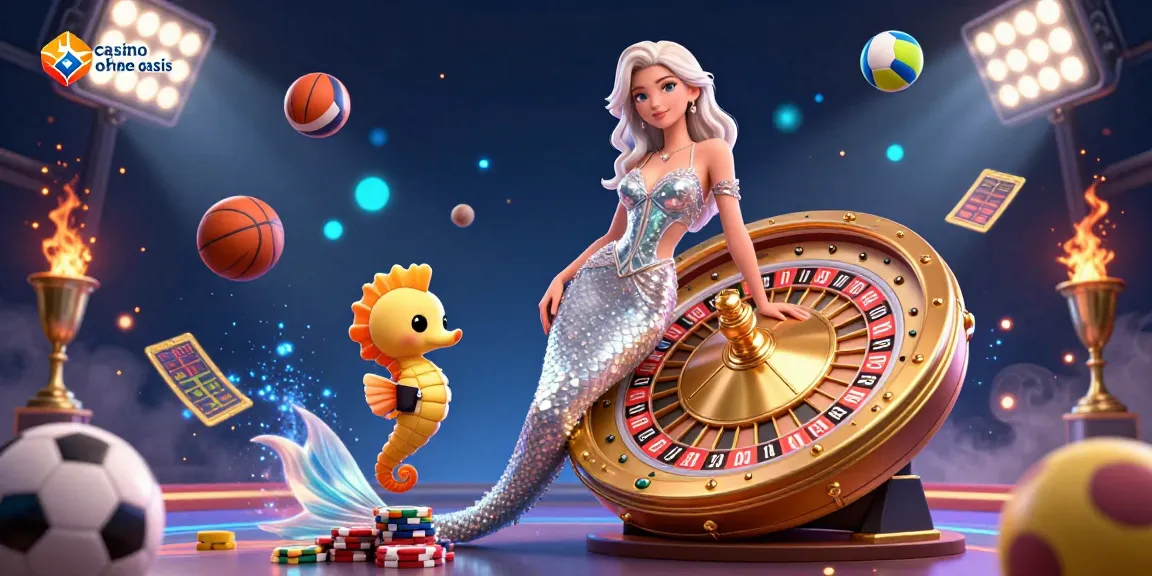 Experience casino ohne oasis excitement with a stunning mermaid and roulette scene bursting with energy.