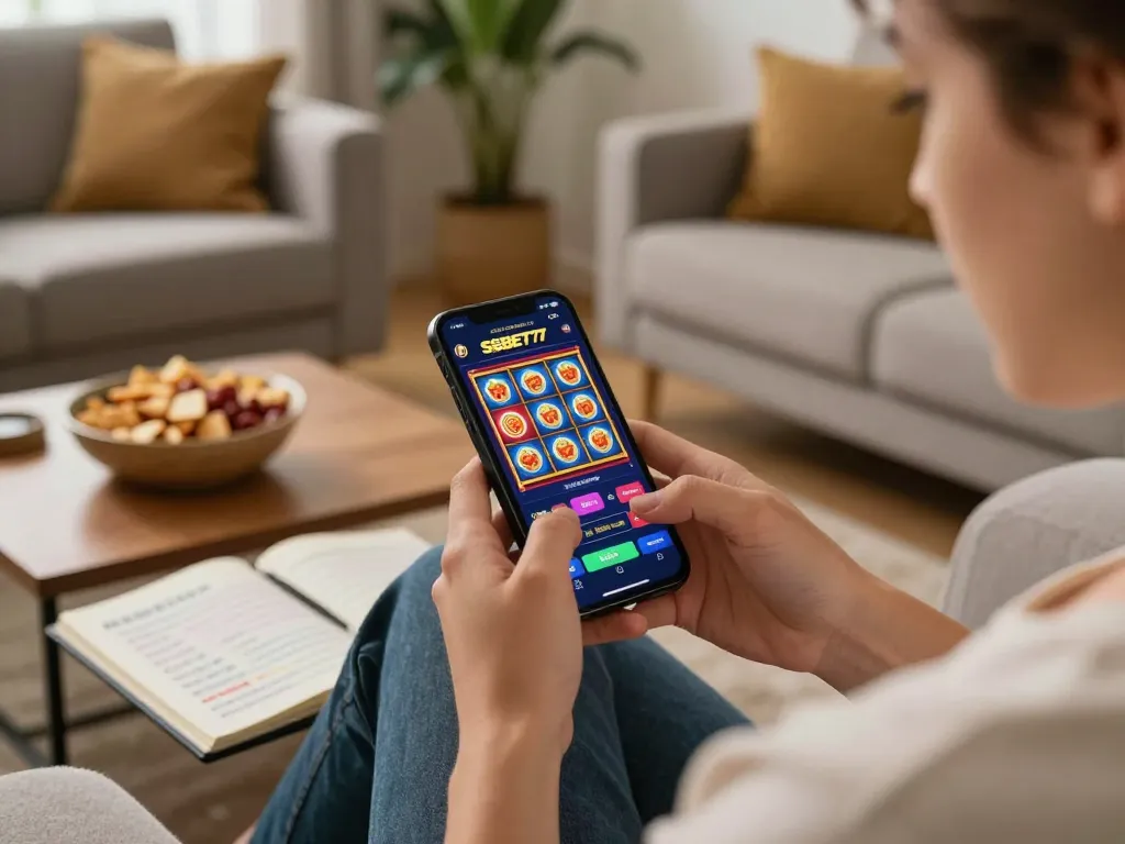 Experience online gaming with SSBET77 on mobile, featuring colorful slots and strategic insights.