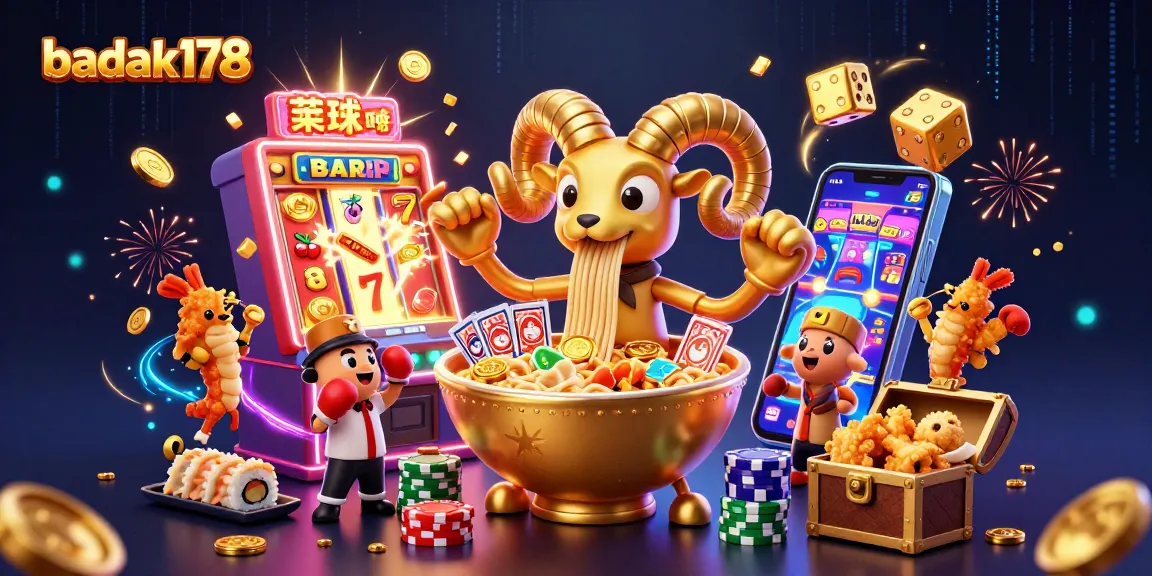 Experience the excitement of badak178 with vibrant 3D casino elements and fun characters!