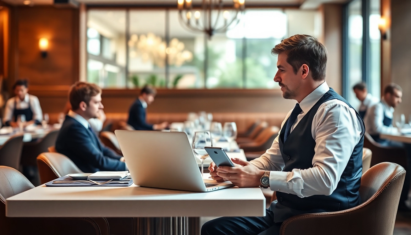 Headhunter Gastronomie im Gespräch mit einem Kandidaten in einem eleganten Restaurant