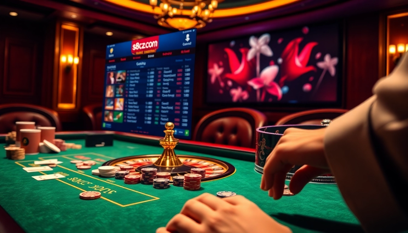 Experience thrilling online gaming at s8cz.com with vibrant tables and immersive casino visuals.
