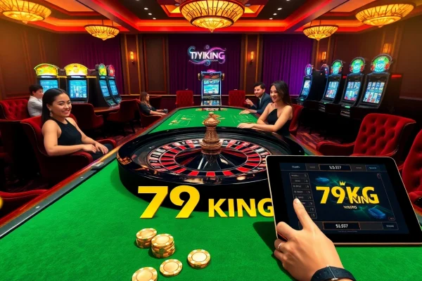 Players enjoying exciting games at the 79KING casino, highlighting luxury and thrill.