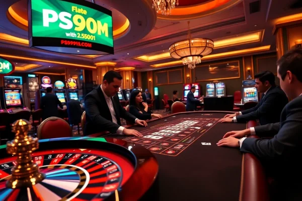 Experience the excitement of professional gaming at PS99 COM with vibrant casino visuals.