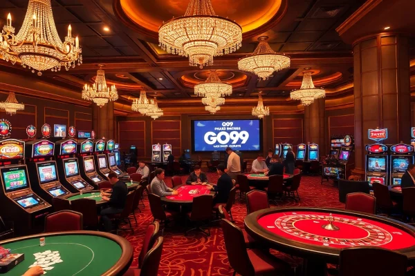 Experience the thrilling action at Go99 casino with vibrant slot machines and high-stakes tables.